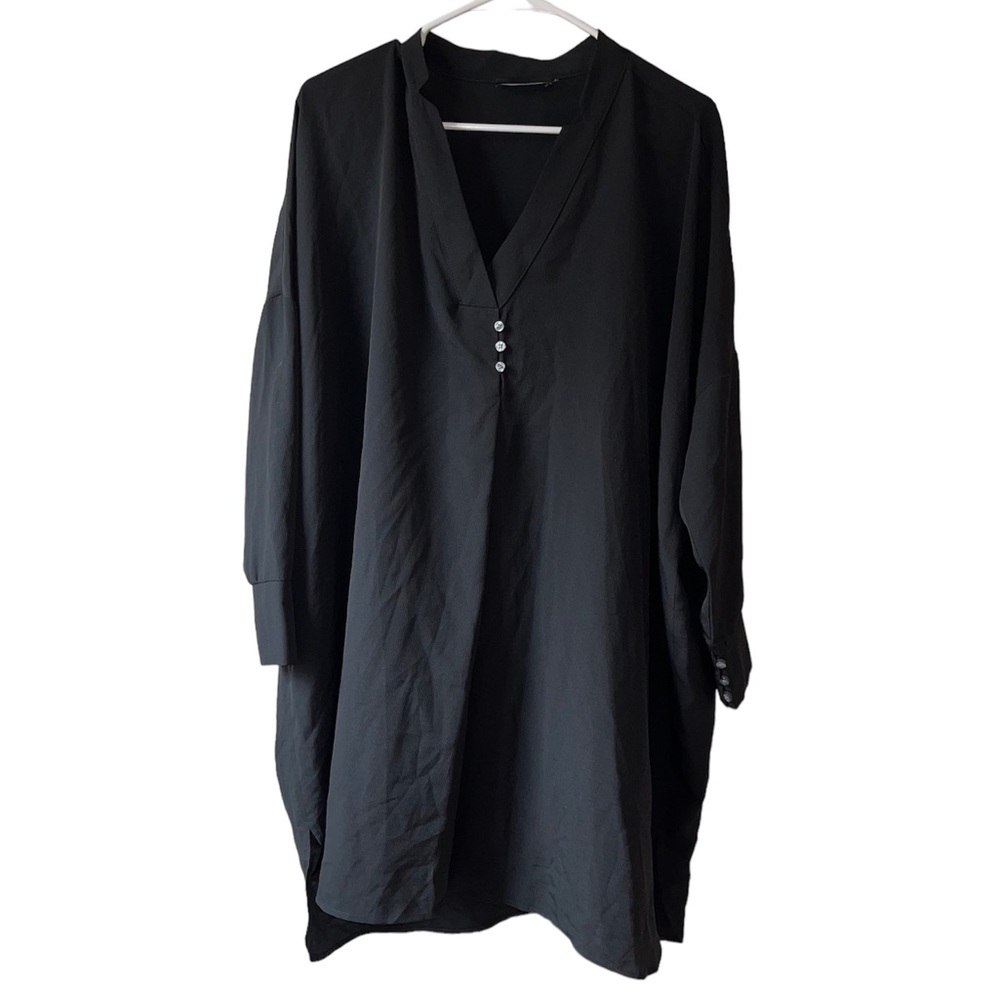 Women's Hatch Maternity The Shirtdress V/Neck Pullover Style Black 0/S